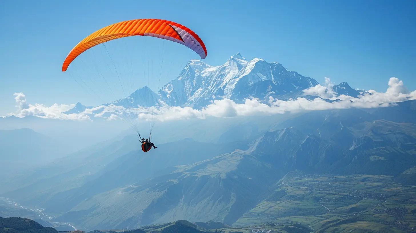 Reaching New Heights: Paragliding Over Majestic Mountain Landscapes