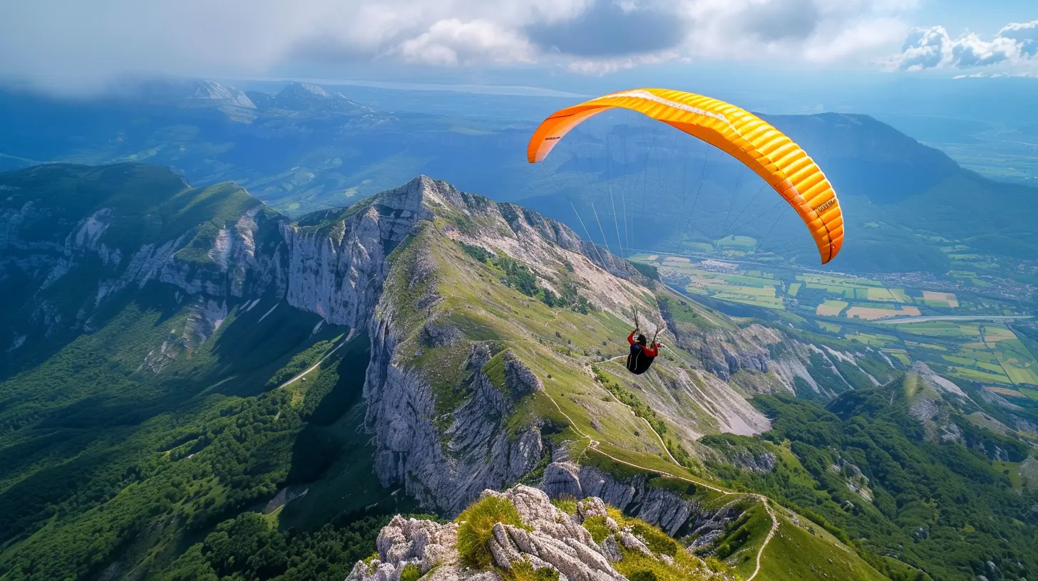 Reaching New Heights: Paragliding Over Majestic Mountain Landscapes