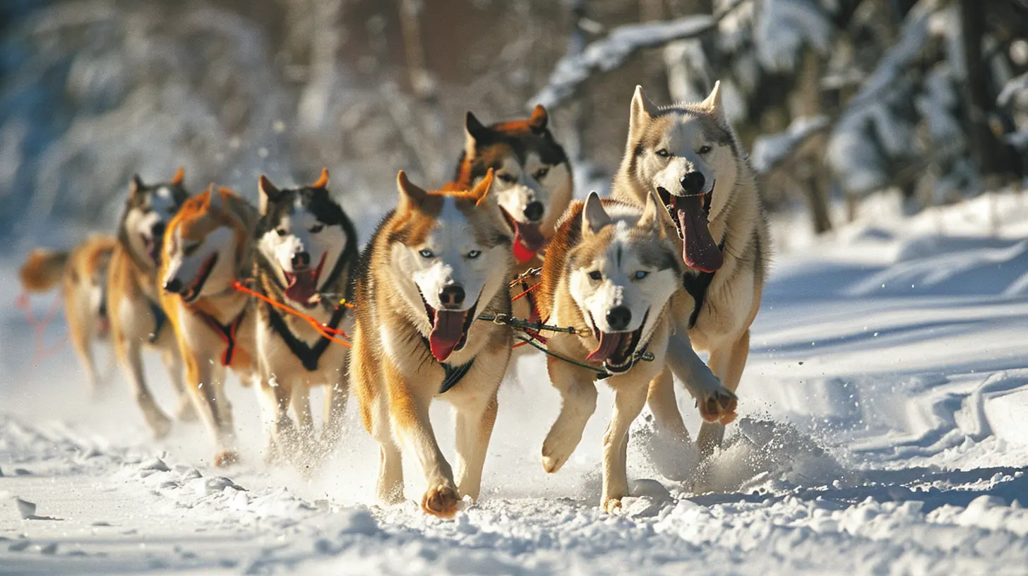 The Thrill of the Arctic: Dog Sledding Over Snow-Covered Trails