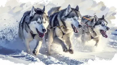 The Thrill Of The Arctic Dog Sledding Over Snow Covered Trails